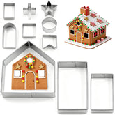 YomiFamily gingerbread front wall cutter for sturdy 3D house construction.