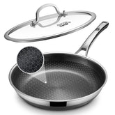 Yonida non-stick frying pan with lid, smooth release and even heat