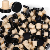 Yookeer T-shaped bottle stopper in black, showing sturdy aluminum-silicone construction