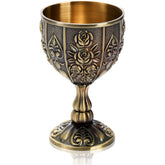 Yopay goblet chalice with engraved flower detail for elegant wedding toasts.