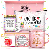 Yorktend pink coffee mug gift set for teachers, ideal for Christmas or graduation.