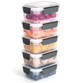 YORY rectangle container with lids for nestable storage and clutter-free cabinets