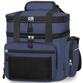 YOSMAAT Lunch Box Cooler with front mesh pocket for personalization and quick access.