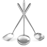 YOSUKATA 17-inch wok spatula for high-heat stir-frying with cool-touch handle.