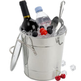 YOUEON 4-Liter ice bucket with lid and scoop keeps drinks chilled at parties.