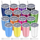 YOUKE OLA 16-pack insulated tumbler set in multicolor with lid keeps beverages at temperature