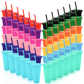YOUKE OLA glitter plastic cup with lid and straw for parties and gifts.