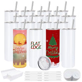 YOUKE OLA flat-edge 20oz tumbler white for full-wrap sublimation and gifts