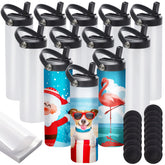YOUKE OLA 12-pack sublimation tumblers with flat edge for clean full-wrap designs