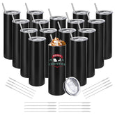 YOUKE OLA 16-pack stainless steel tumblers with lids keep beverages secure on the go.