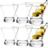 Youngever 6-pack plastic martini glasses, 10oz, for parties and gatherings.