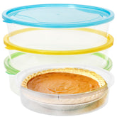 Youngever 3-pack pie containers with clear body for quick viewing and freshness.