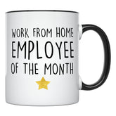 YouNique Designs Work From Home mug front view with dual-side print for visibility.