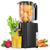 YOYDS Cold Press Juicer with wide feed chute for quick whole-fruit juicing