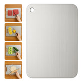 YoYoulee titanium cutting board 12x8-inch surface for durable, non-porous prep.