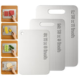 YoYoulee titanium cutting board set 3 top view shows durable and hygienic surface for kitchen prep.