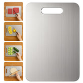 YoYoulee titanium cutting board top view showing a durable prep surface.