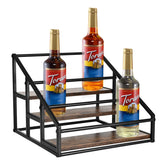 YQBRAO 3-tier coffee syrup rack organized for quick bar setup