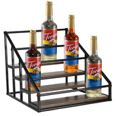 YQBRAO coffee syrup rack front view for easy access and neat organization.