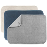 Ysanciuu dish drying mat beige closeup emphasizes absorbent microfiber for damp dishes.