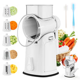 YSEPOZ 7-in-1 rotary grater with handle for safe, fast shredding and slicing.