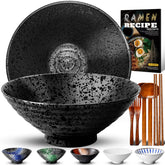 YTLEMON 8-inch ramen bowls set of 2 with 1000 ml capacity for generous portions.