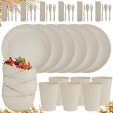 YUANYE wheat straw plates and bowls showcase durable, kid-friendly everyday use.