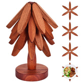 yuejihuisimple tree trivet set folding four trivets protects countertops from heat