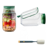 YueYangHuanTai green salad jar side opening for crisp on-the-go lunches.