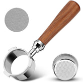 YUEYEE 51mm bottomless portafilter with 3 ears for precise espresso extraction and visibility.