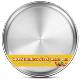 Yuiicaov 14-inch pan overview shows durable stainless steel for even baking