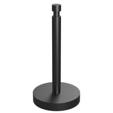 YUMORE matte black paper towel holder with weighted base for stable countertop use.