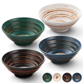 YUN TAO ceramic ramen bowls colorful set of 4 for generous servings