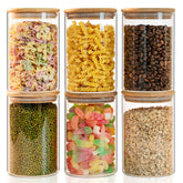 YUNCANG 50oz glass jar with front view for easy pantry organization