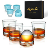 Yunjiehui old-fashioned whiskey glasses set of four elevates bourbon tastings