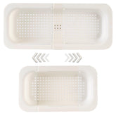YUNKWONG extendable sink colander basket for quick washing and draining vegetables over the sink.