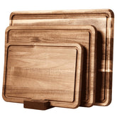 YUSOTAN 16x12 acacia cutting board shows natural grain for sturdy meat and veg prep.