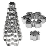 YXChome Snowflake 9-piece cutters for versatile holiday cookies.