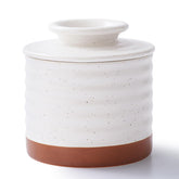 Y YHY butter crock with water seal keeps butter spreadable at room temperature.