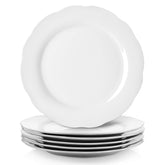 YYHY ceramic dinner plates 10.6 inch scalloped for festive Thanksgiving servings.