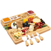 YZS Housm charcuterie board bamboo for elegant entertaining and easy sharing.