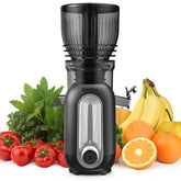 ZACHVO MP-802M juicer with wide feed chute enables whole-fruit juicing for faster prep.