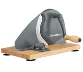 Zassenhaus bread slicer with wood base for stable slicing