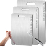 Zaucet titanium cutting board 12x9 front view for spacious, safe prep.