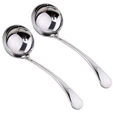 ZDFQly small ladle for sauce and gravy with a 7.9-inch reach for easy serving.