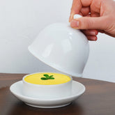 ZEBERBO ceramic butter dish with lid keeps butter clean and fresh for daily use