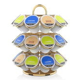 ZECENN Coffee Pod Storage Carousel enables quick pod access on your counter.