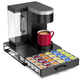 ZECENN storage drawer under Keurig keeps 36 K-Cups organized for easy access.