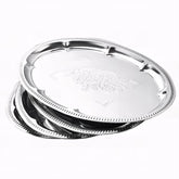 ZENOVLUX oval silver tray with floral engraving, ideal for appetizers at gatherings