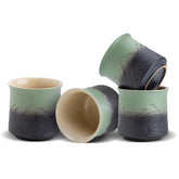 ZENS Japanese tea cup with embossed mountain view for elegant tea rituals